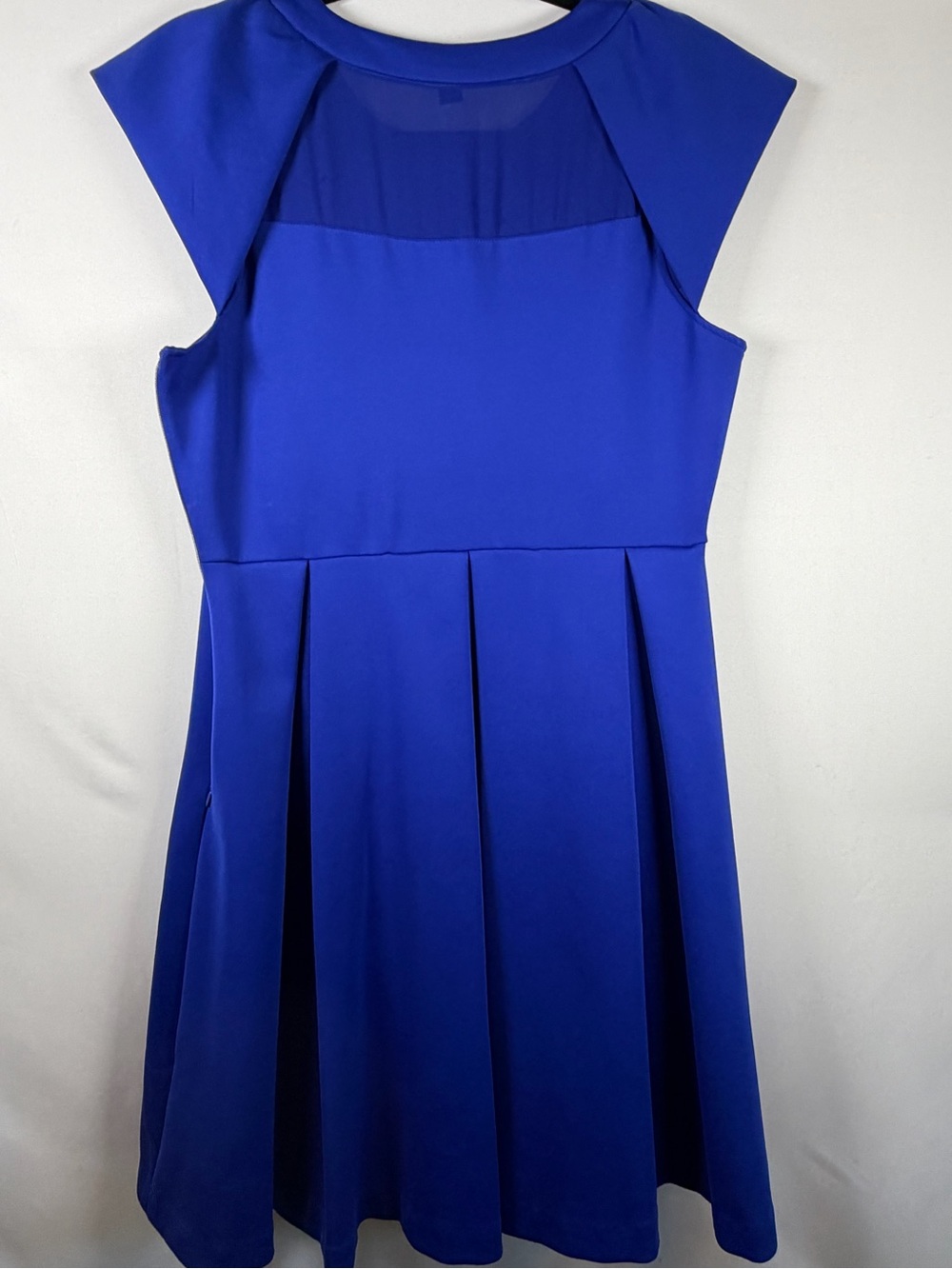 Cynthia Rowley Cobalt Blue Fit & Flare Pleated Dress XL
